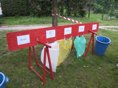 Abfallinseln bei kleinen Events